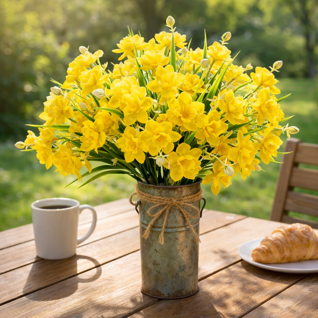 Full Spring Daffodil Porch Planter】