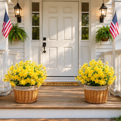 Full Spring Daffodil Porch Planter】