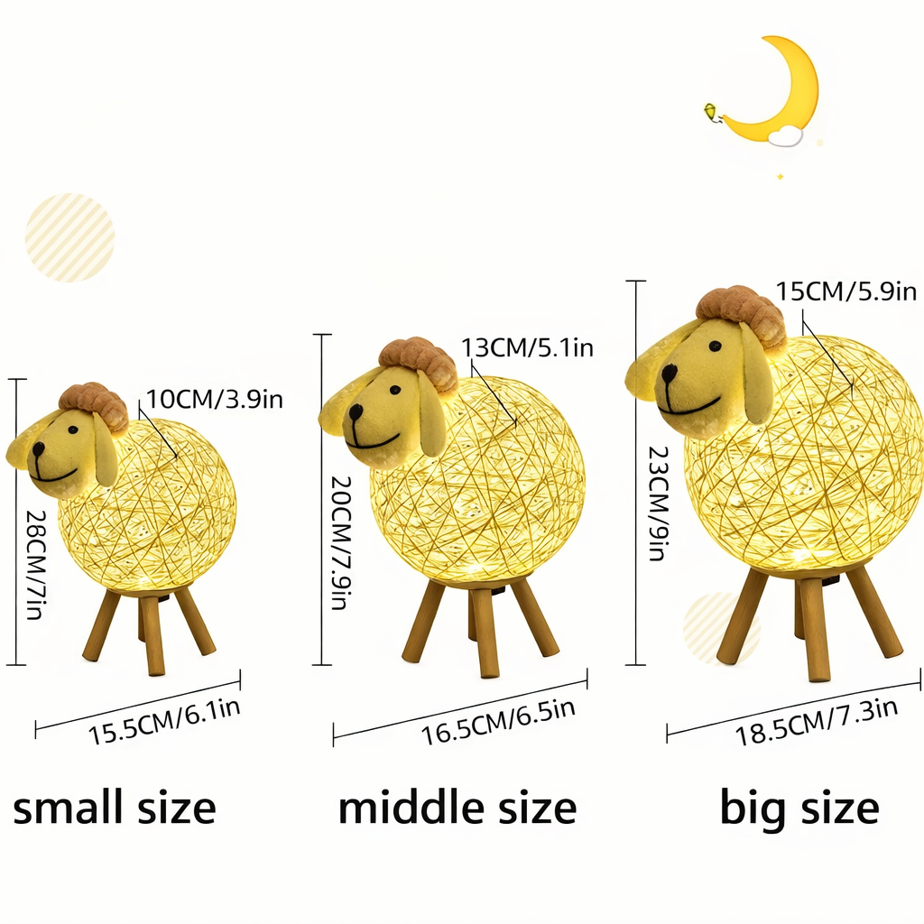 Warm Glow Woven Sheep Night Light