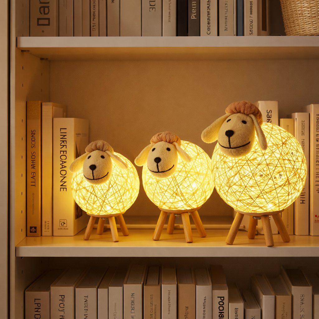 Warm Glow Woven Sheep Night Light