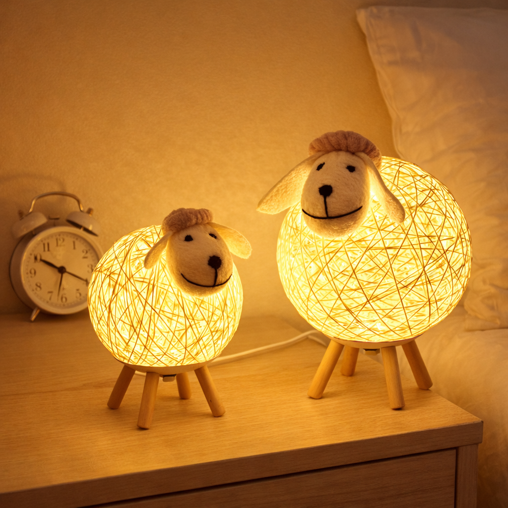Warm Glow Woven Sheep Night Light