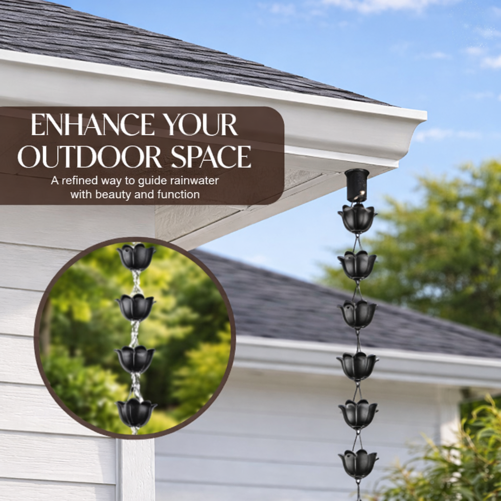 Modern Lotus Cup Rain Chain for Gutters