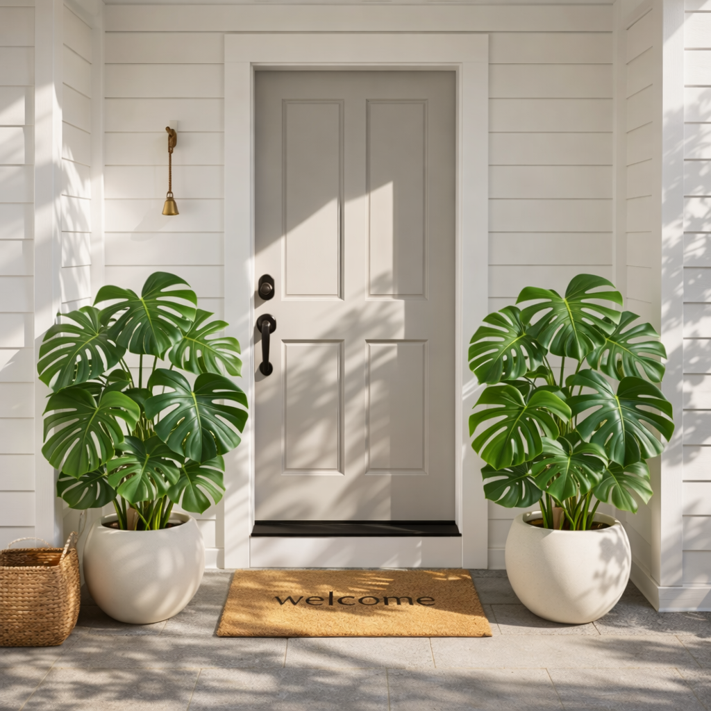 Lifelike Faux Monstera Plant for Home Décor