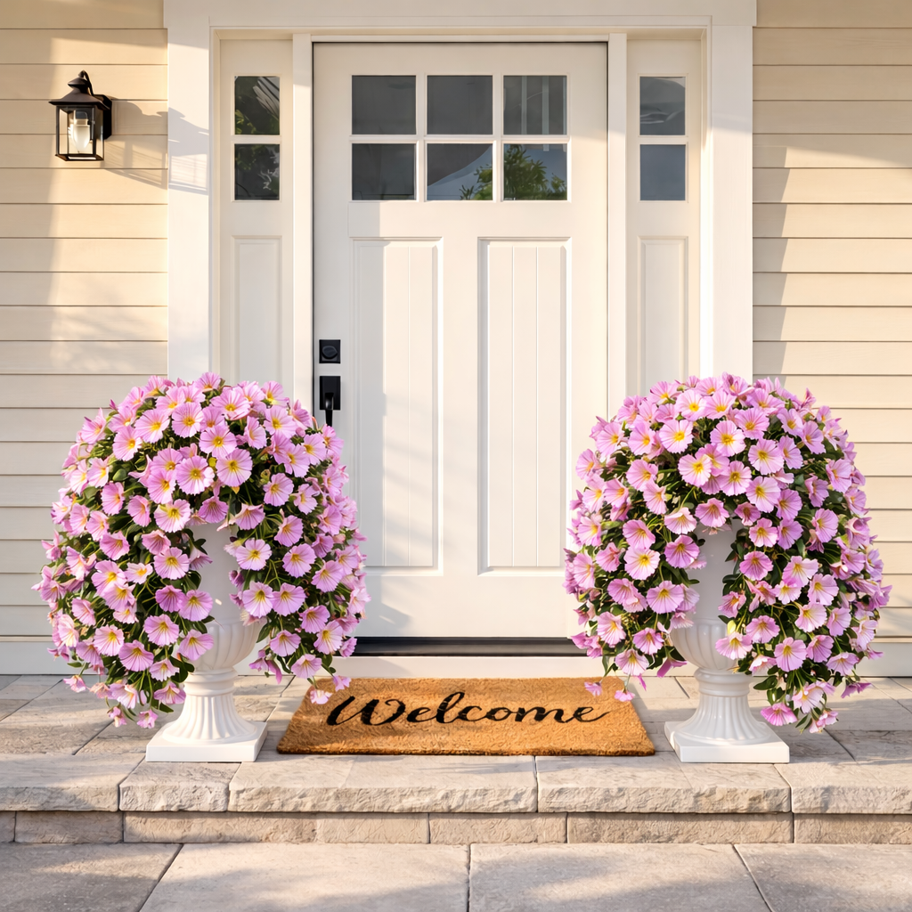 UV-Resistant Artificial Morning Glory Hanging Arrangement