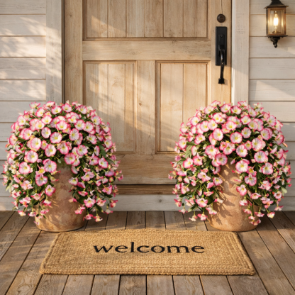 UV-Resistant Artificial Morning Glory Hanging Arrangement
