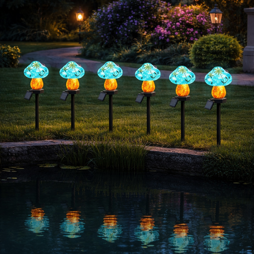 Colorful Mushroom Solar Garden Lights