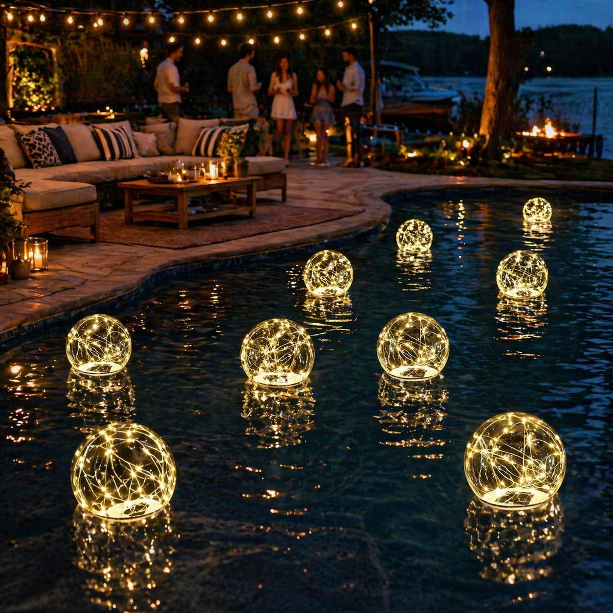 Glow Floating Globe Pool Lights
