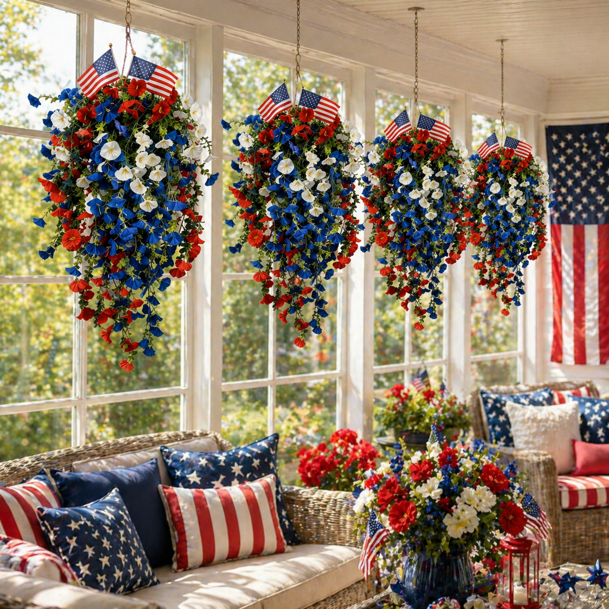 4th of July Decoration Tricolor Patriotic Artificial Flower
