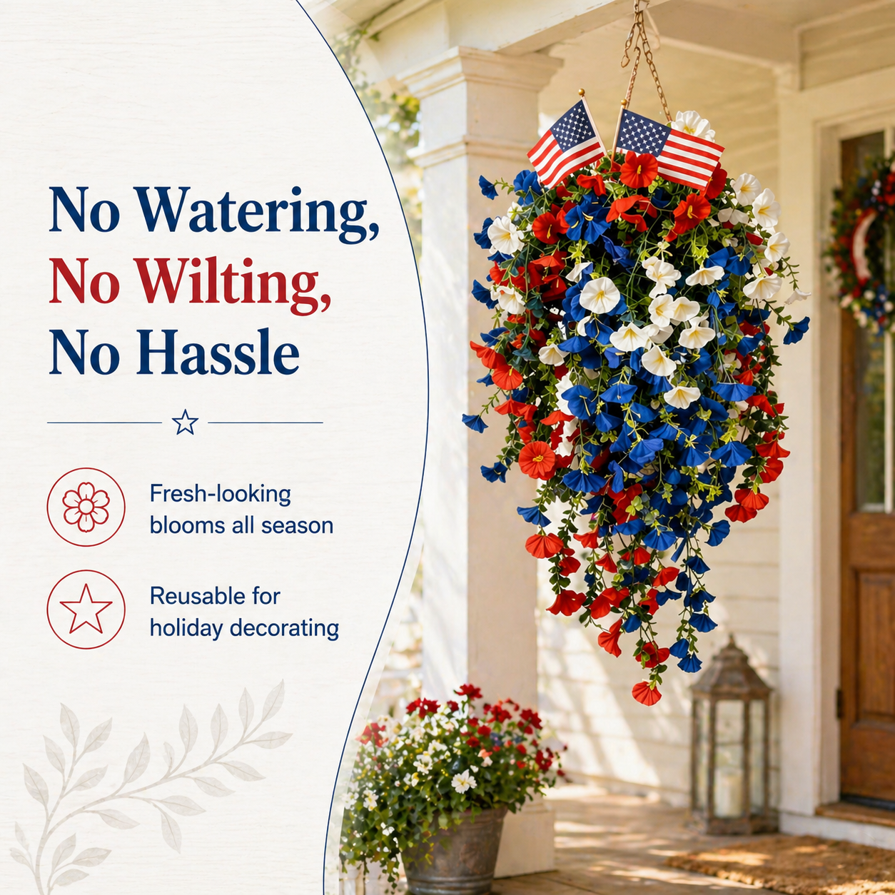 4th of July Decoration Tricolor Patriotic Artificial Flower