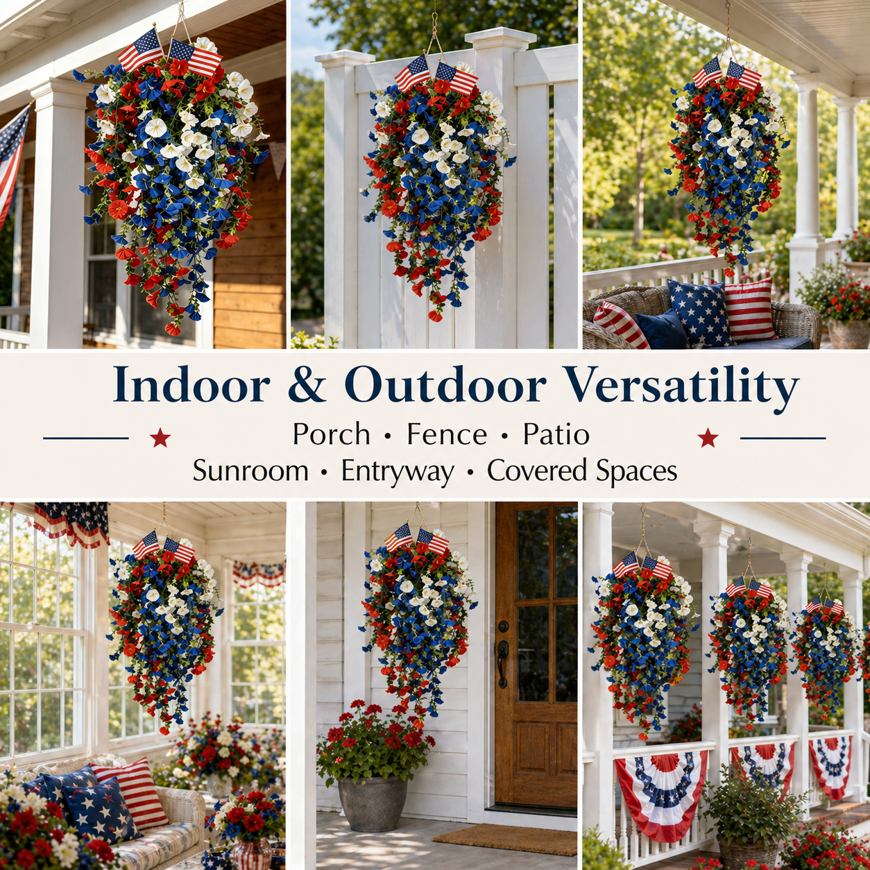 4th of July Decoration Tricolor Patriotic Artificial Flower