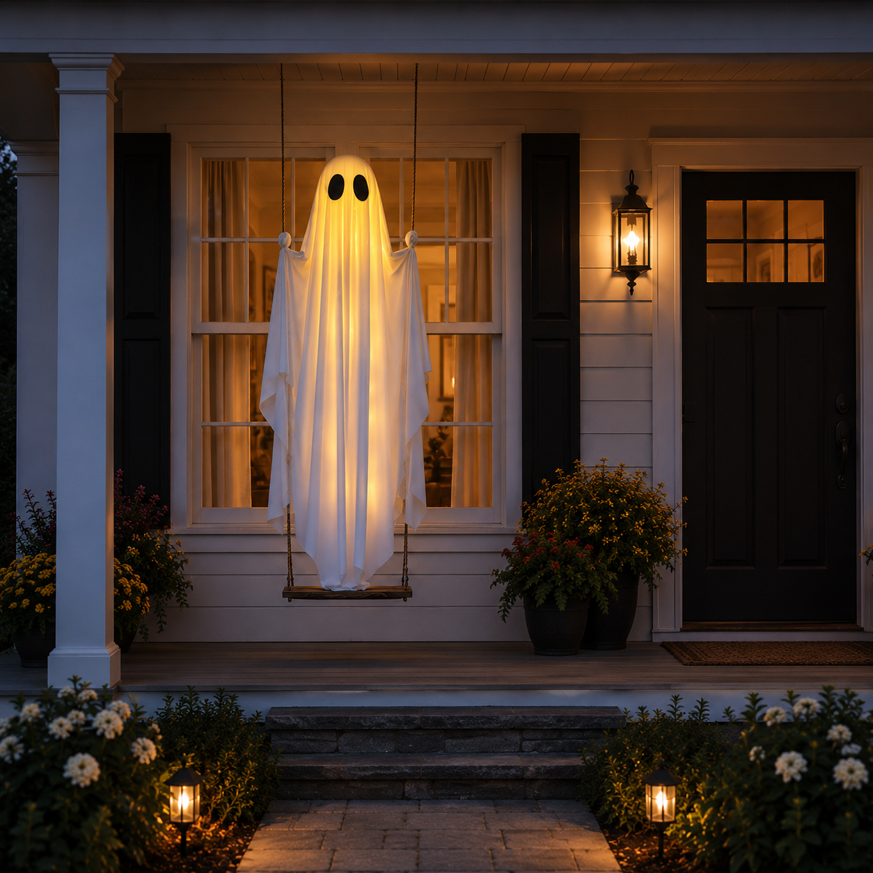 13FT Adjustable Lighted Swing Ghost Outdoor Decor