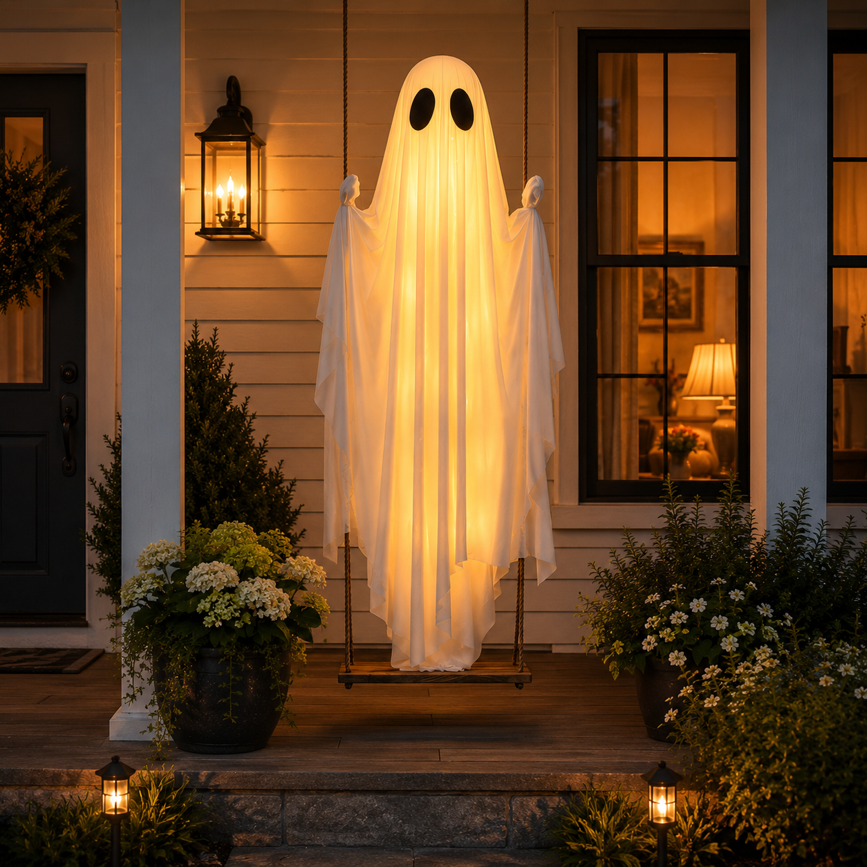 13FT Adjustable Lighted Swing Ghost Outdoor Decor