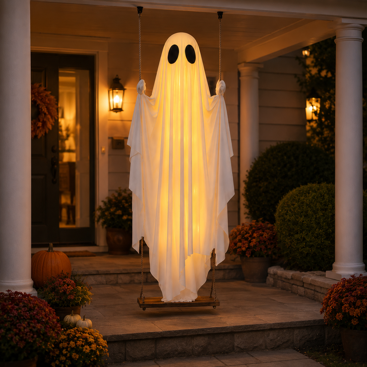 13FT Adjustable Lighted Swing Ghost Outdoor Decor