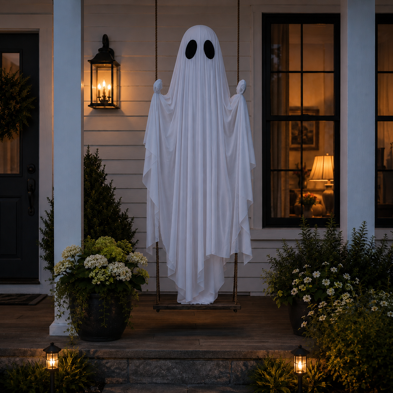 13FT Adjustable Lighted Swing Ghost Outdoor Decor