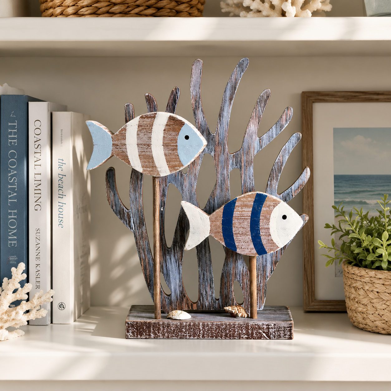 Coastal Fish & Seaweed Tabletop Decor