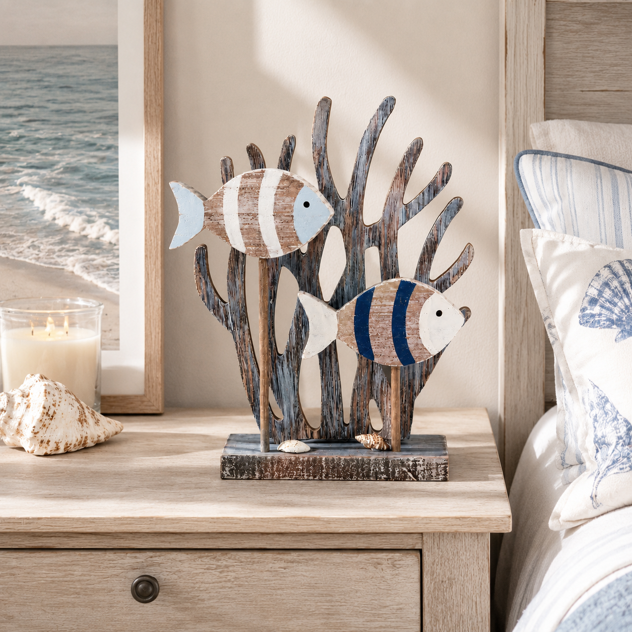 Coastal Fish & Seaweed Tabletop Decor
