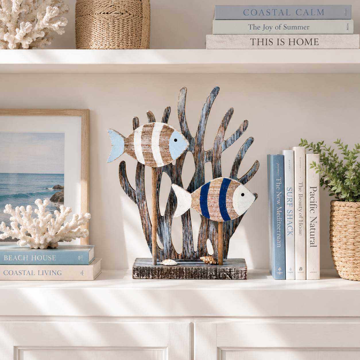 Coastal Fish & Seaweed Tabletop Decor
