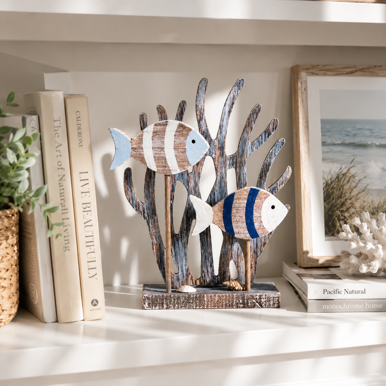 Coastal Fish & Seaweed Tabletop Decor