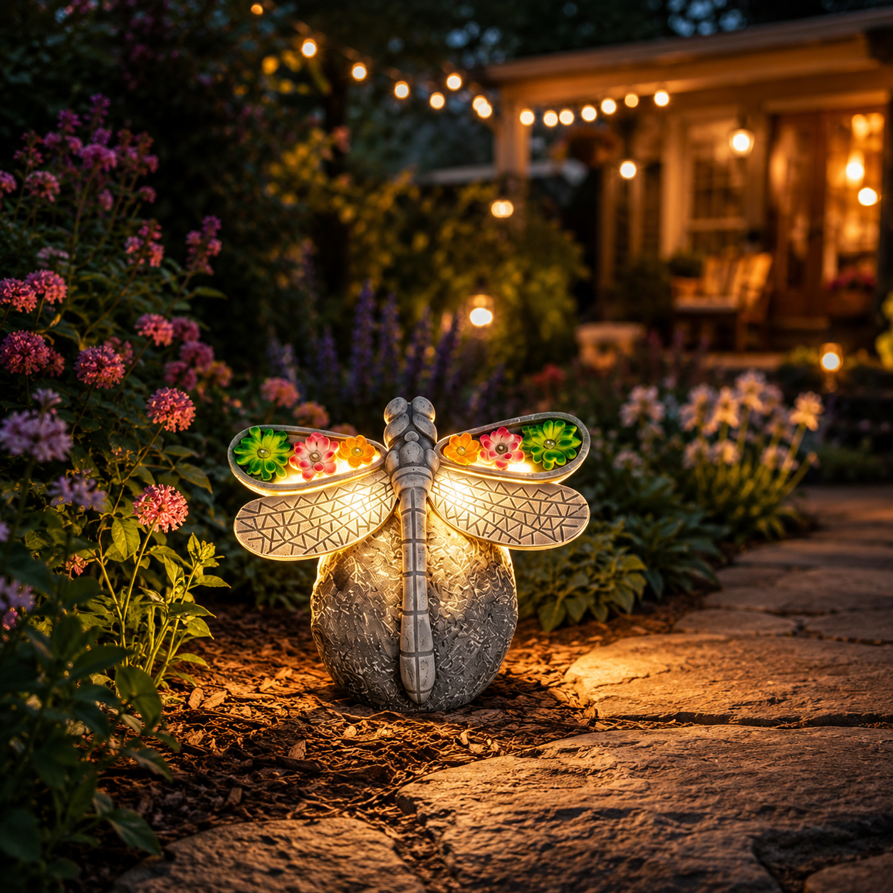 Solar Dragonfly Garden Light Decor