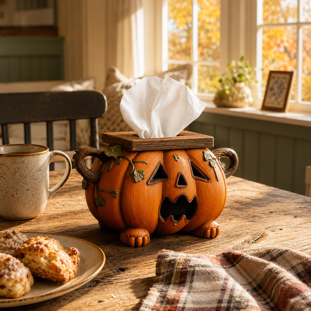 Pumpkin Tissue Box Cover