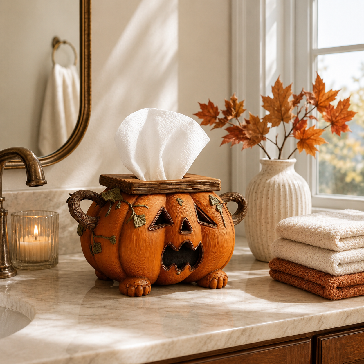 Pumpkin Tissue Box Cover