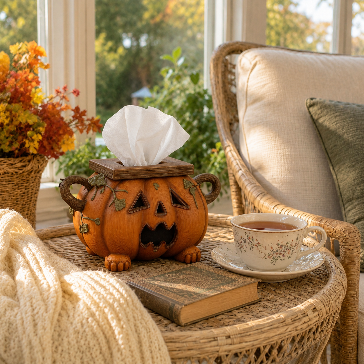 Pumpkin Tissue Box Cover