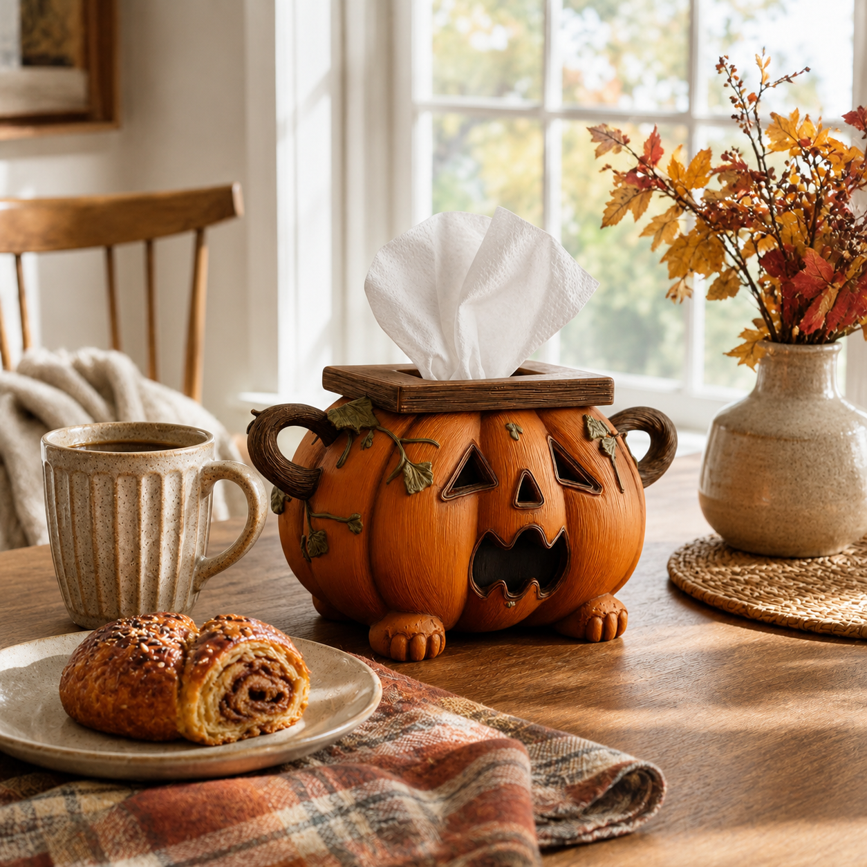 Pumpkin Tissue Box Cover