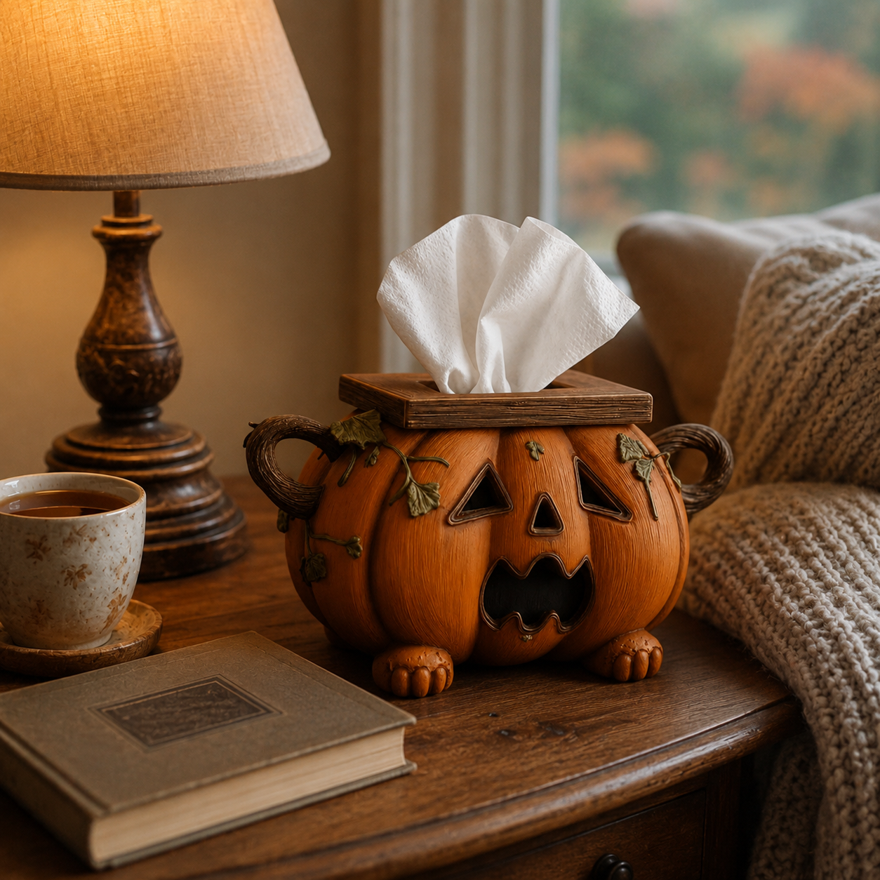 Pumpkin Tissue Box Cover