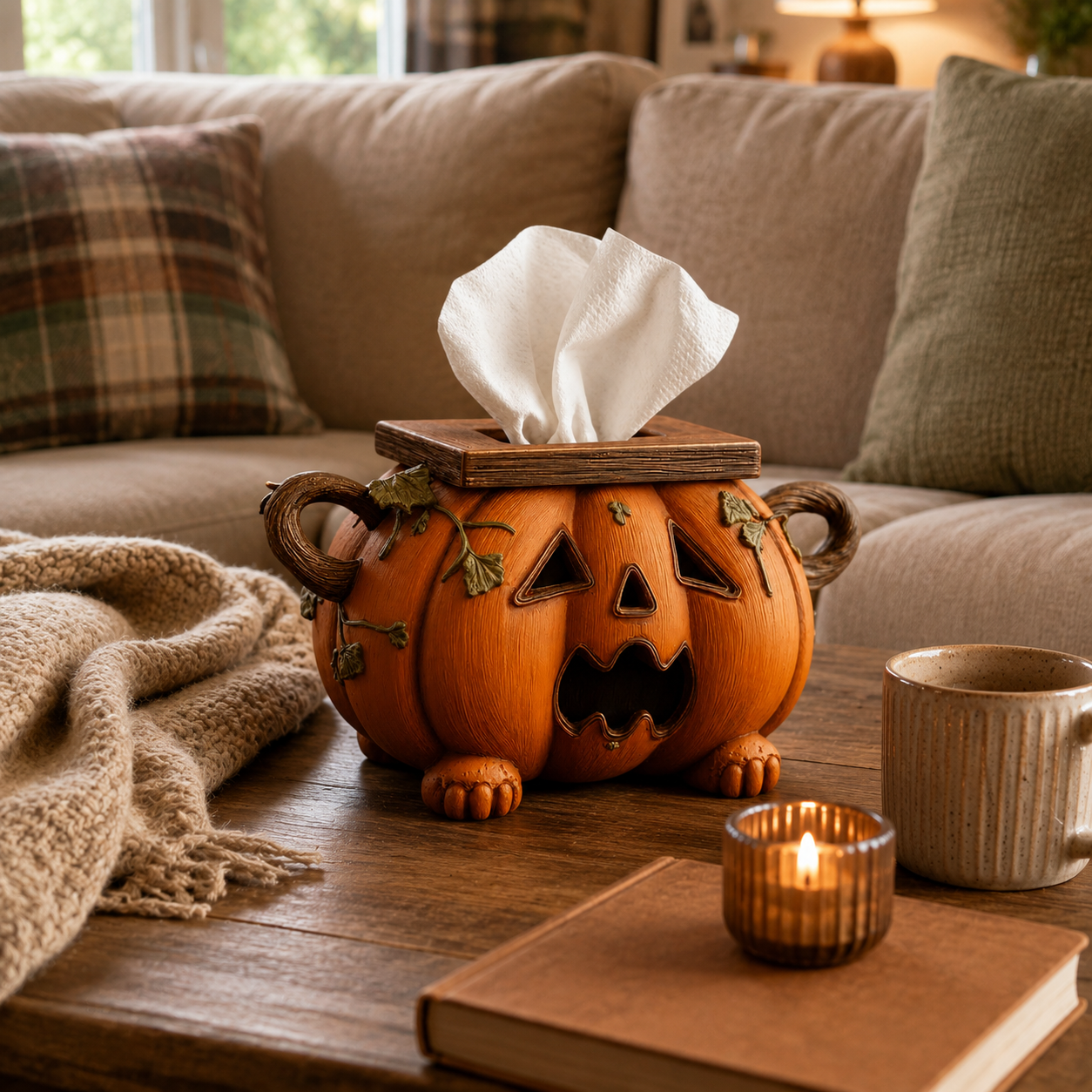 Pumpkin Tissue Box Cover