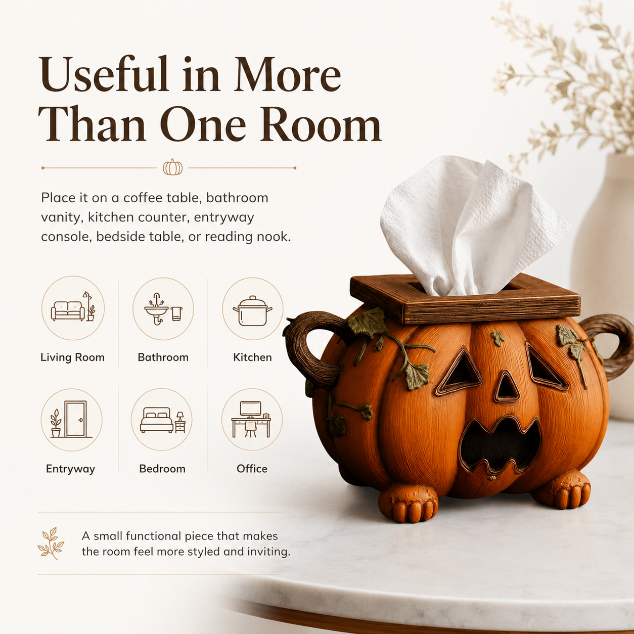 Pumpkin Tissue Box Cover