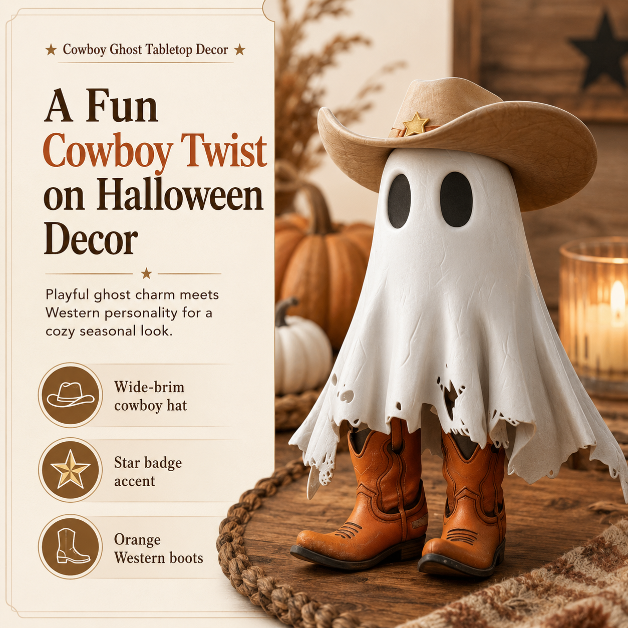 Cowboy Ghost Tabletop Decor