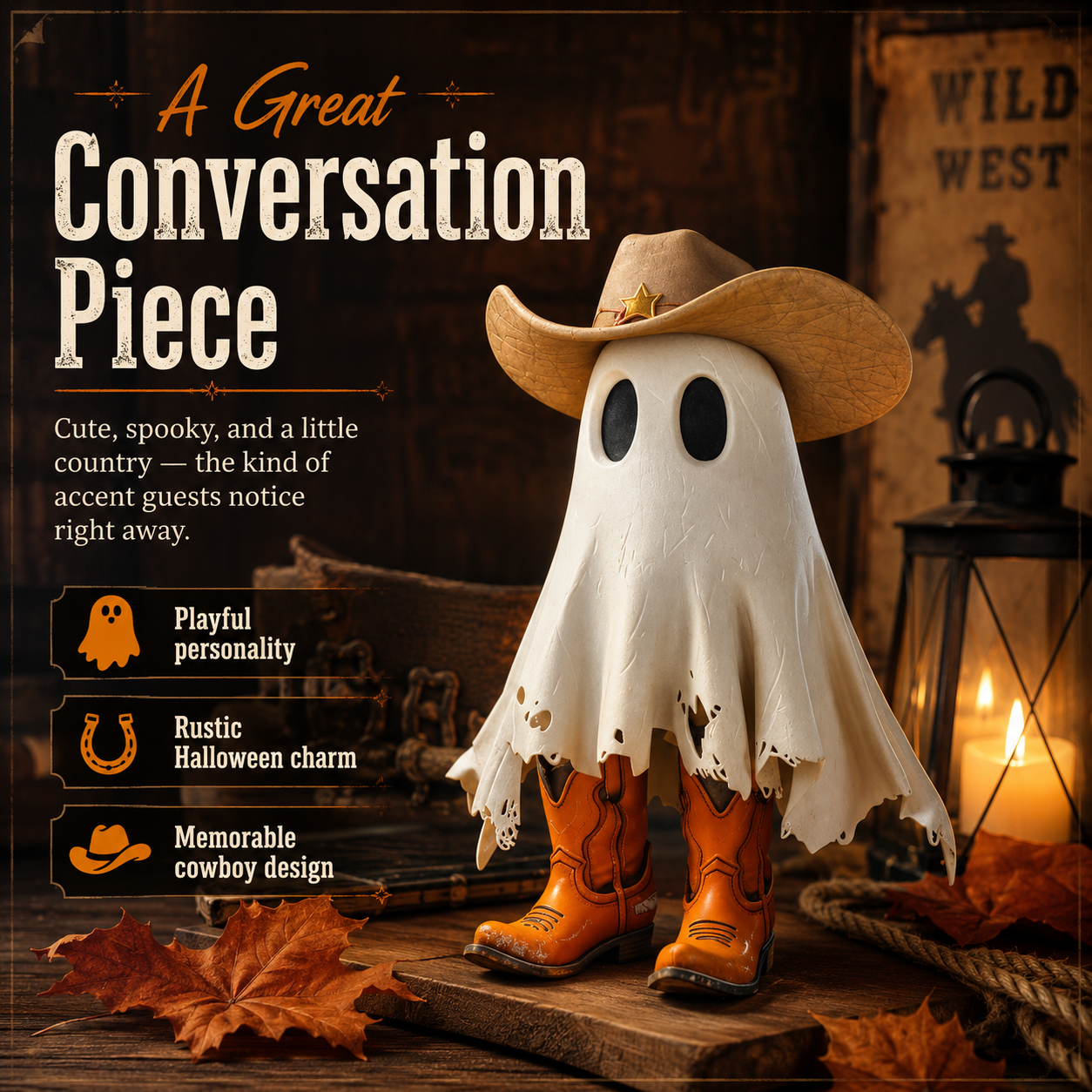 Cowboy Ghost Tabletop Decor