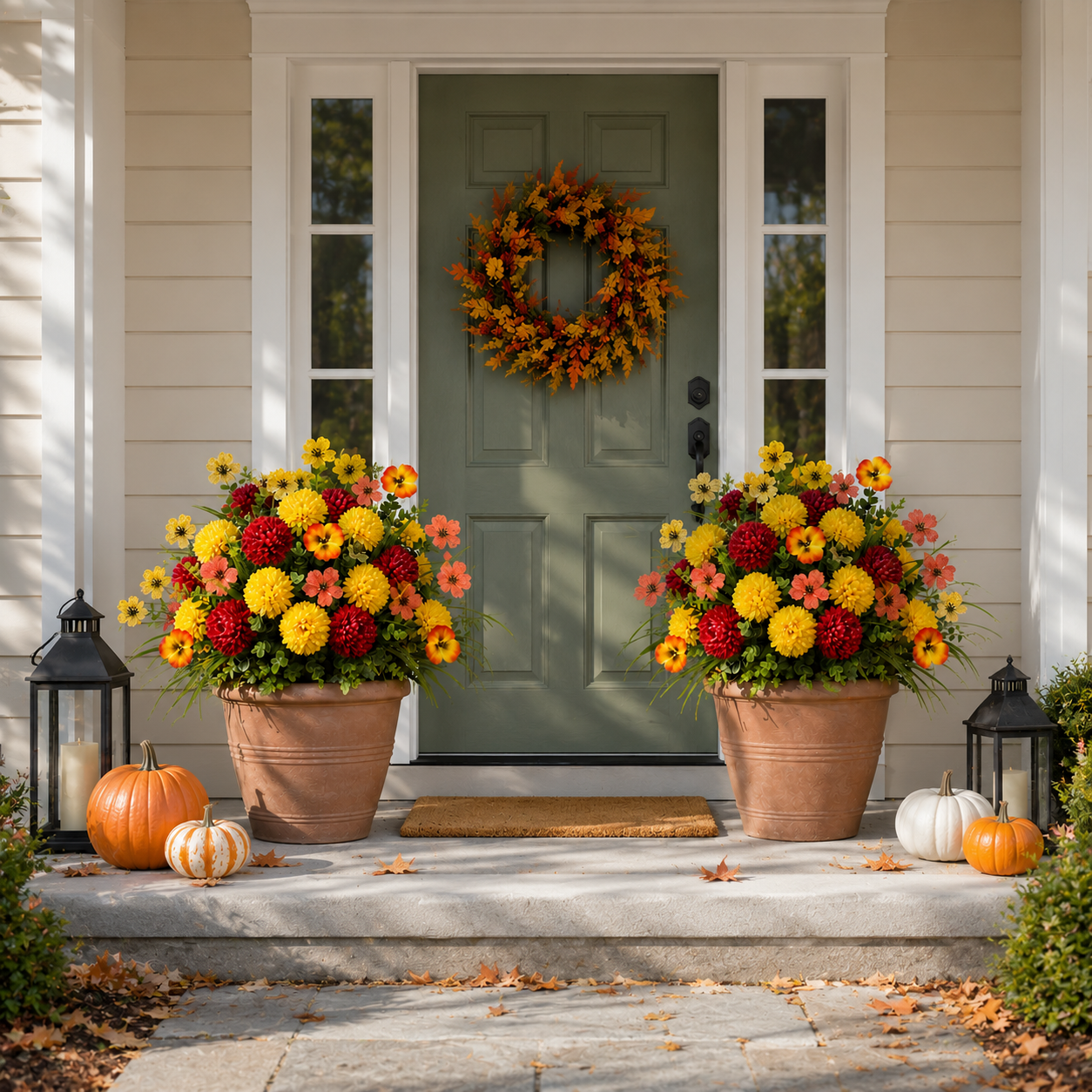 21-Piece Artificial Fall Flower Set