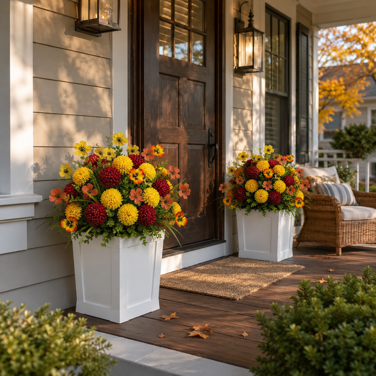 21-Piece Artificial Fall Flower Set