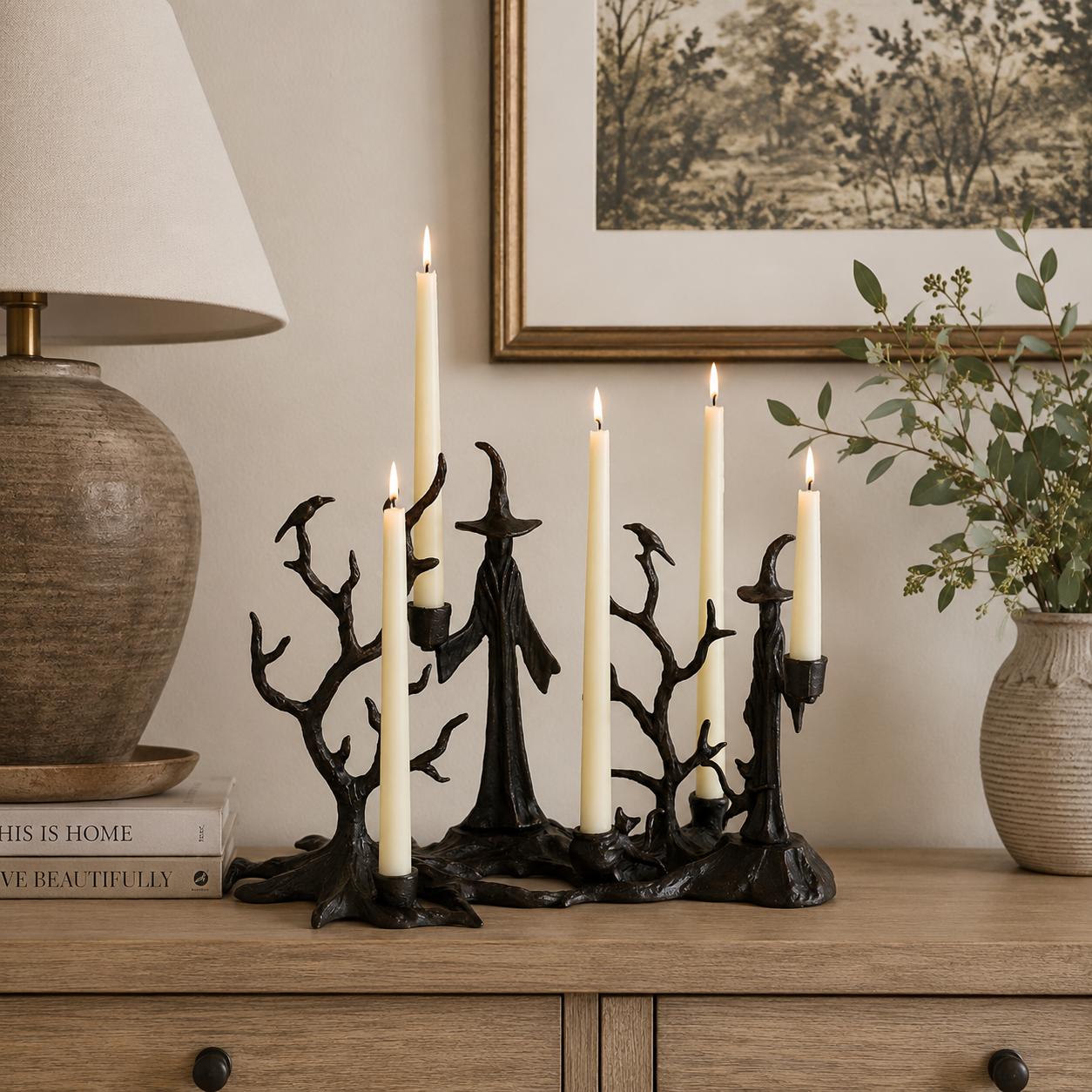 Witch Candle Holder Centerpiece