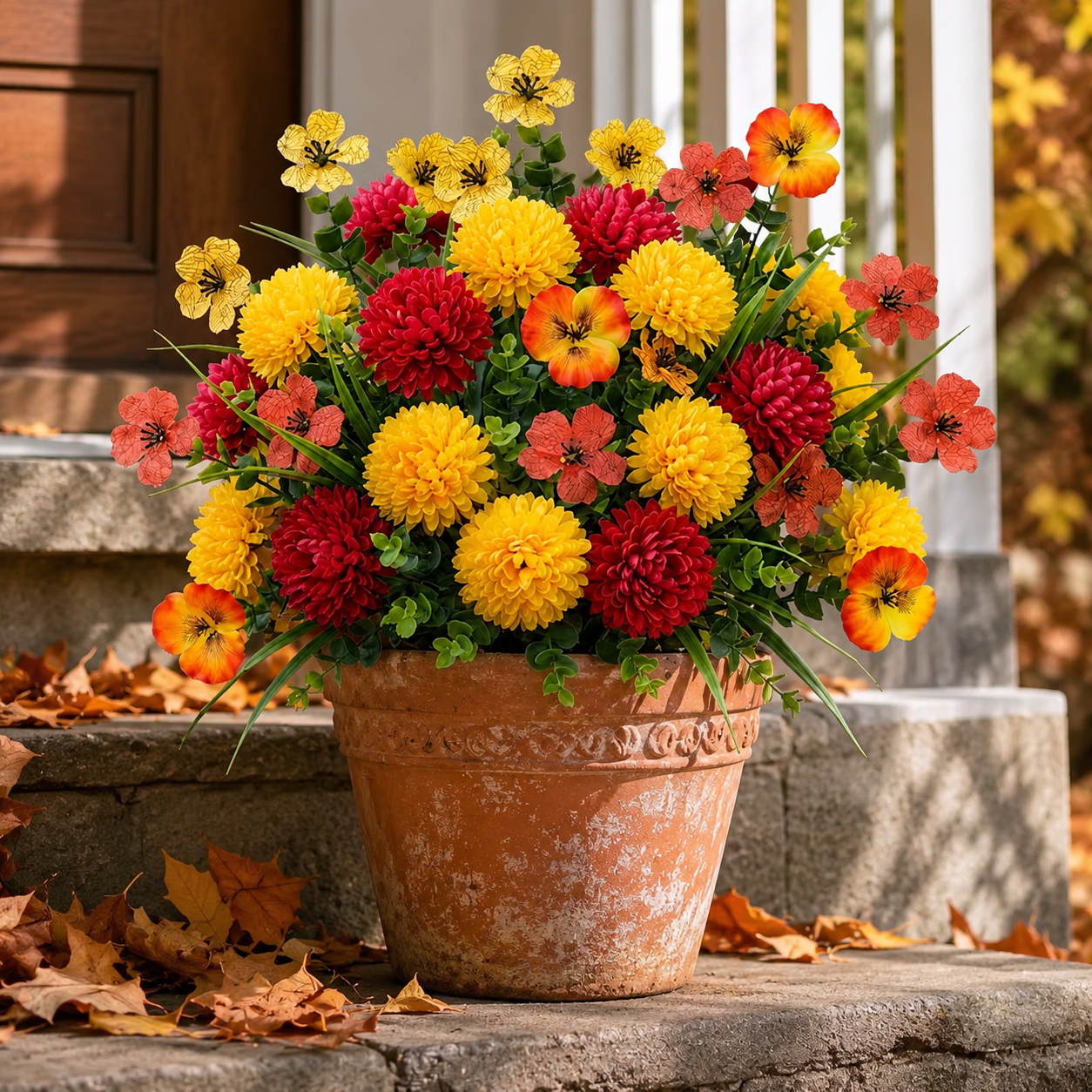 21-Piece Artificial Fall Flower Set