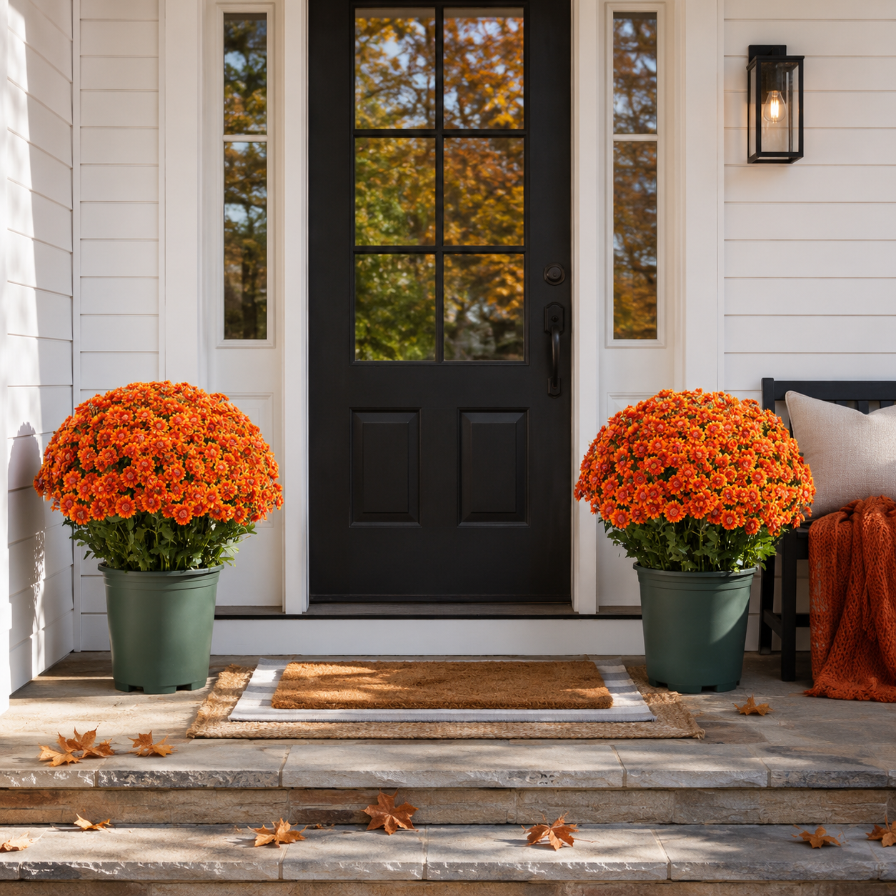 Full-Bloom Artificial Mum Flower Bushes