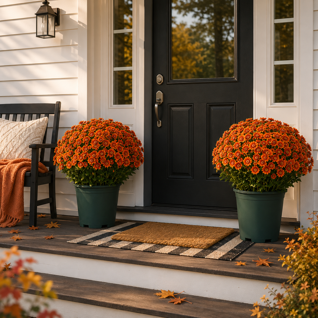 Full-Bloom Artificial Mum Flower Bushes
