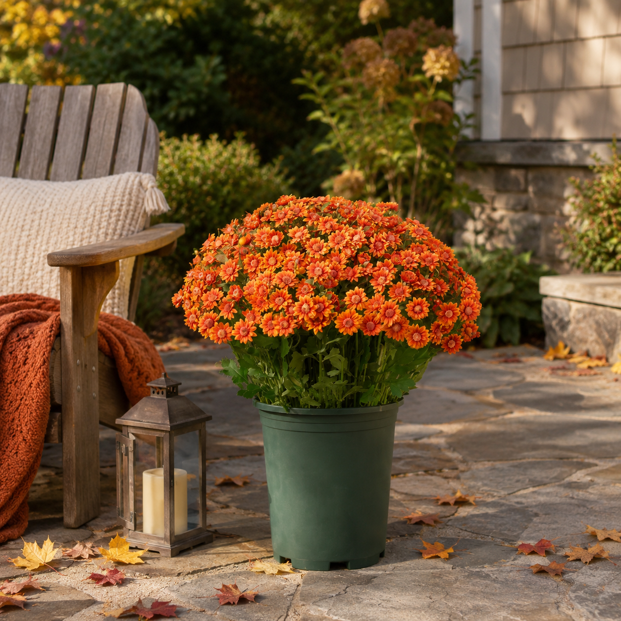 Full-Bloom Artificial Mum Flower Bushes