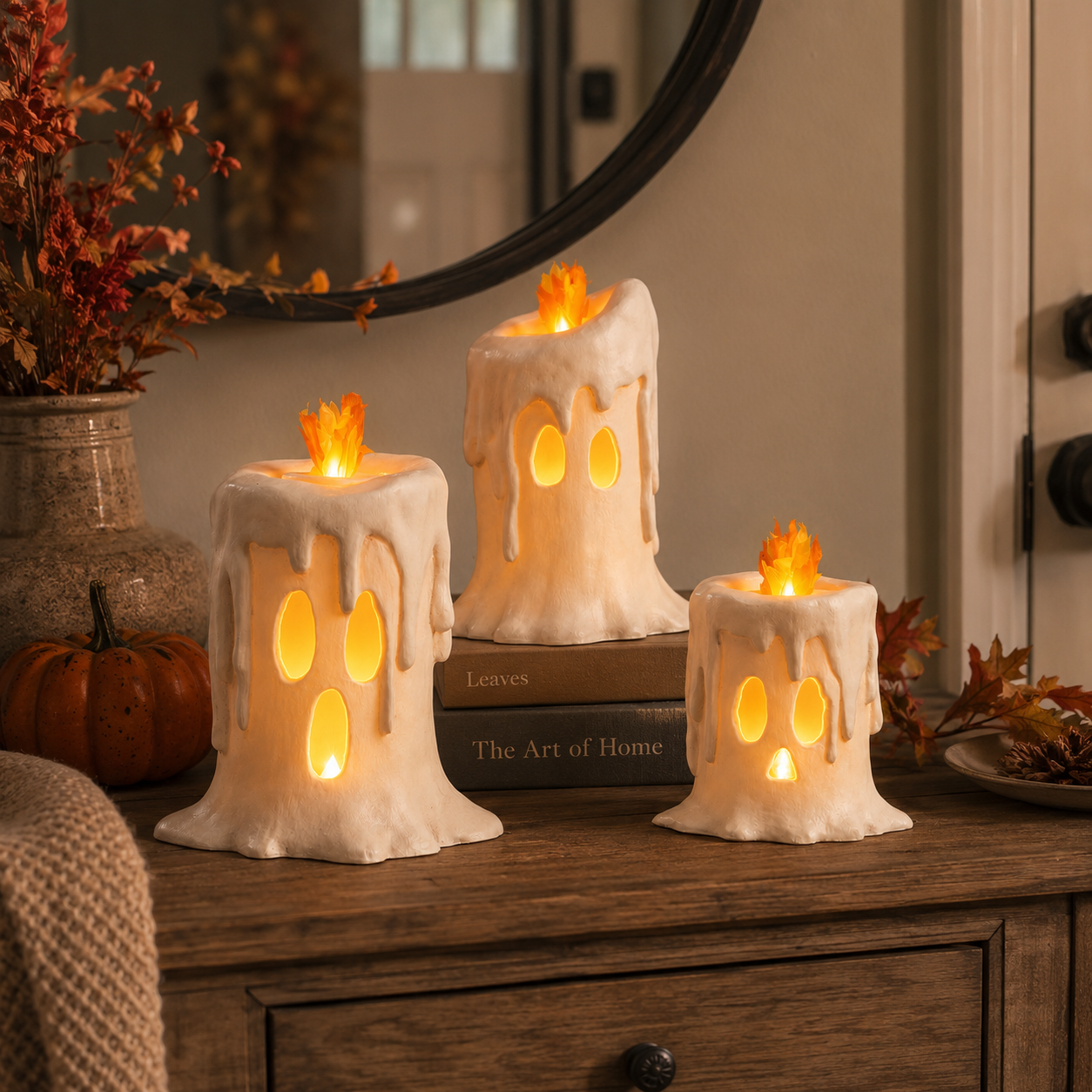 Flickering Ghost Candle Luminary