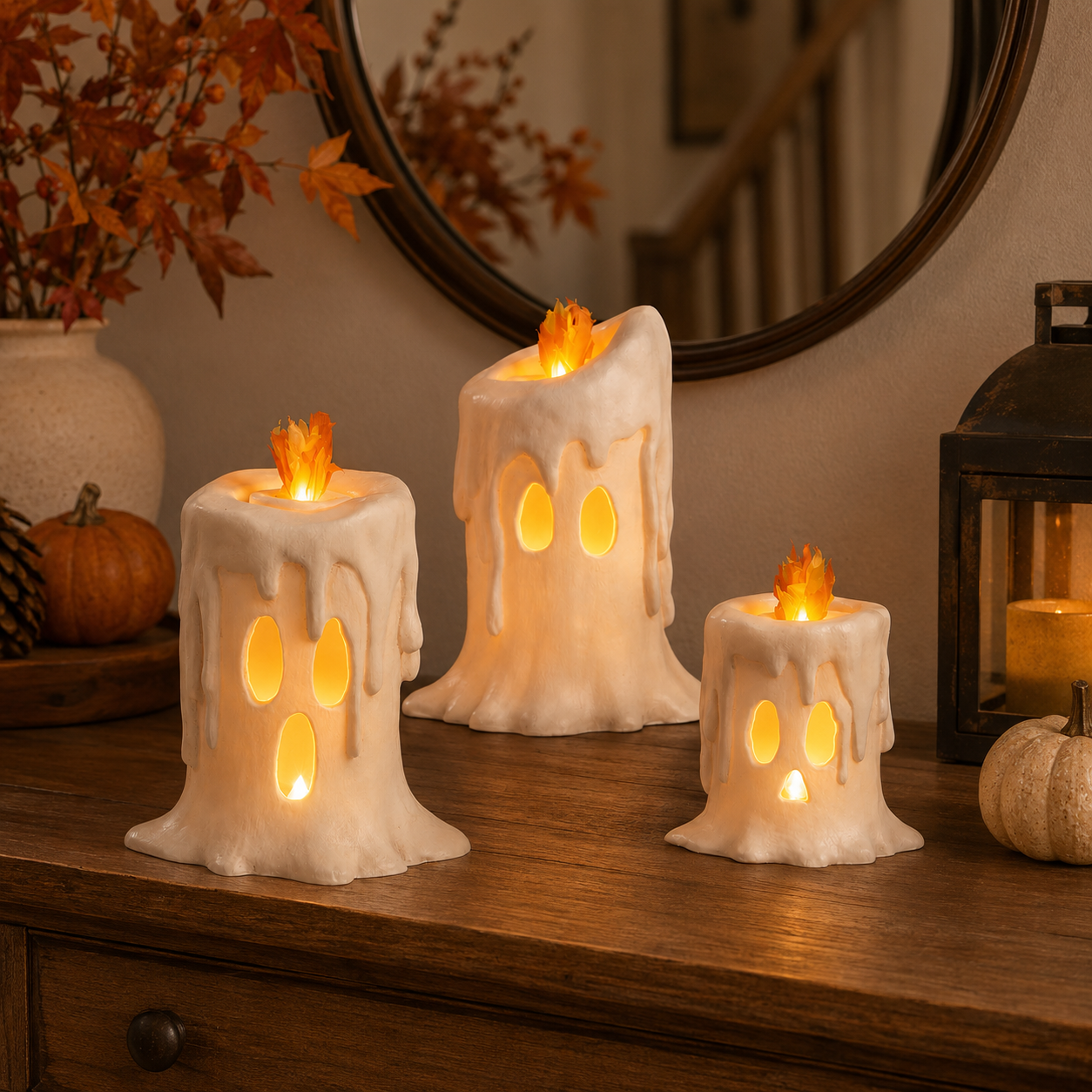 Flickering Ghost Candle Luminary