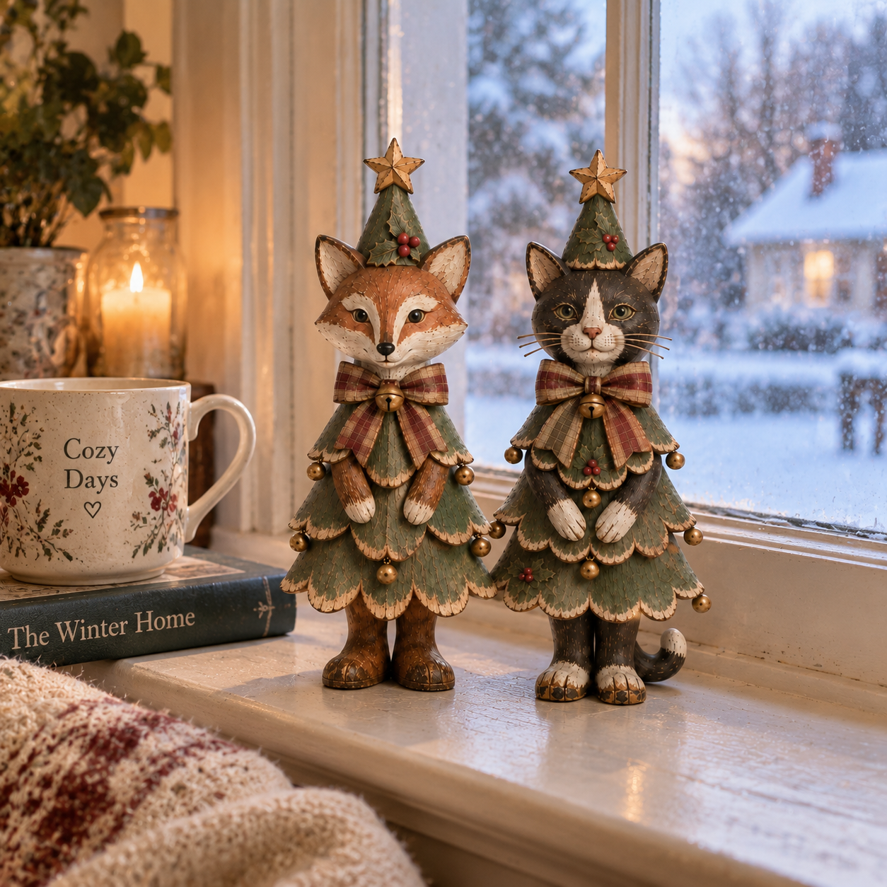Vintage Christmas Animal Figurines