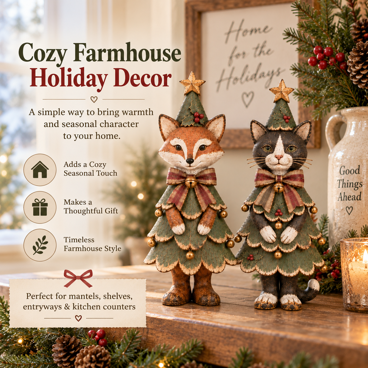 Vintage Christmas Animal Figurines