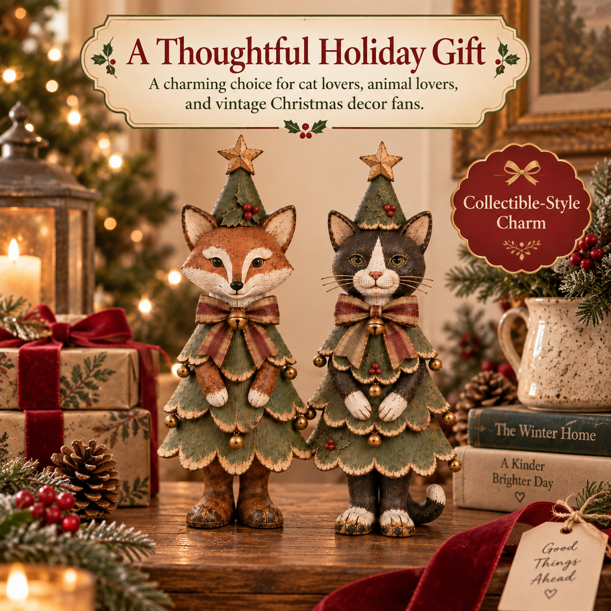 Vintage Christmas Animal Figurines