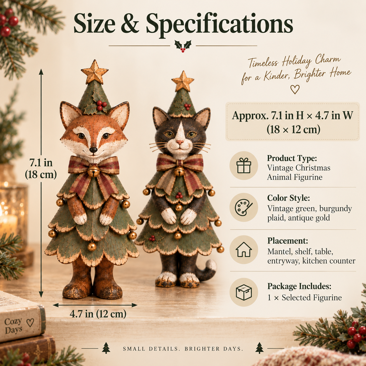 Vintage Christmas Animal Figurines