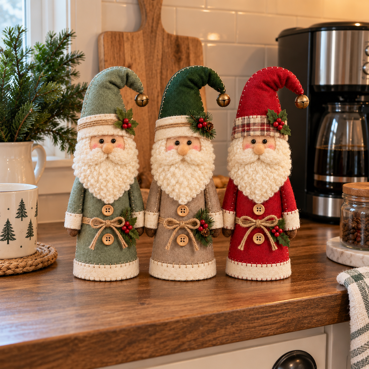 Cozy Vintage Christmas Santa Figurines