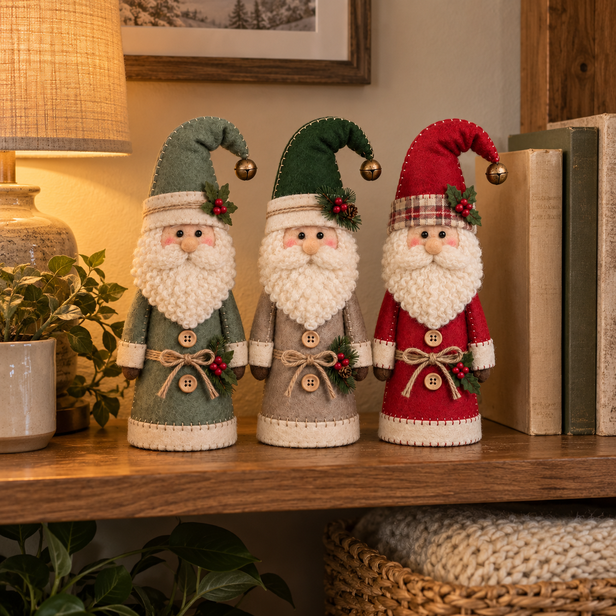 Cozy Vintage Christmas Santa Figurines