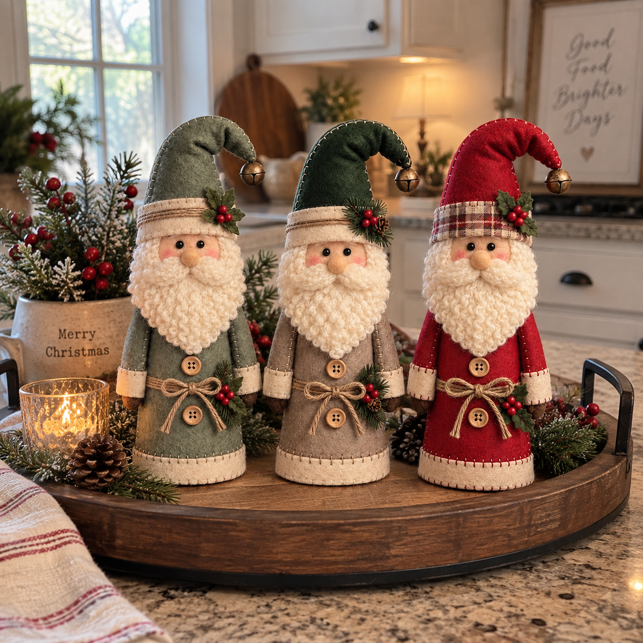 Cozy Vintage Christmas Santa Figurines