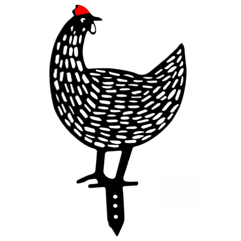 Chicken Garden Stake Outdoor Yard Décor