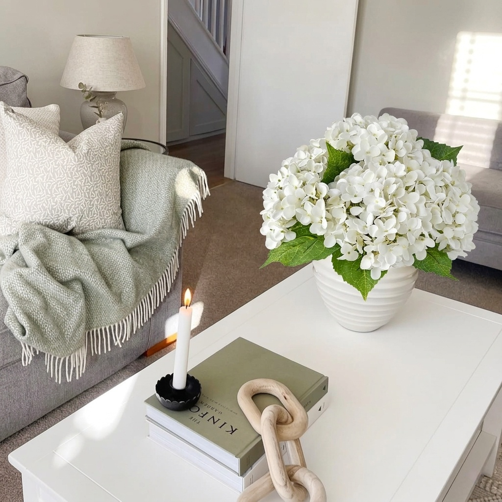 UV Resistant Hydrangea Stem for Indoor and Outdoor Decor